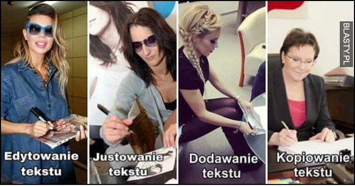 Edytowanie Tekstu Justowanie Tekstu Dodawanie Tekstu Kopiowanie