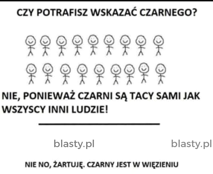 Czy potrafisz wskazać czarnego?