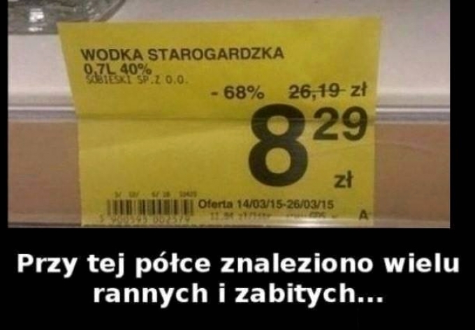 Przy tej półce znaleziono wielu rannych i zabitych