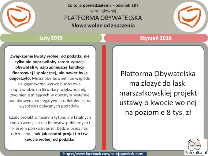 Z cyklu co to ja powiedziałem Platforma Obywatelska