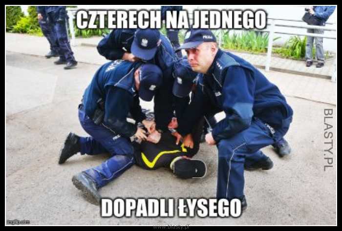 Czterech na jednego dopadli łysego