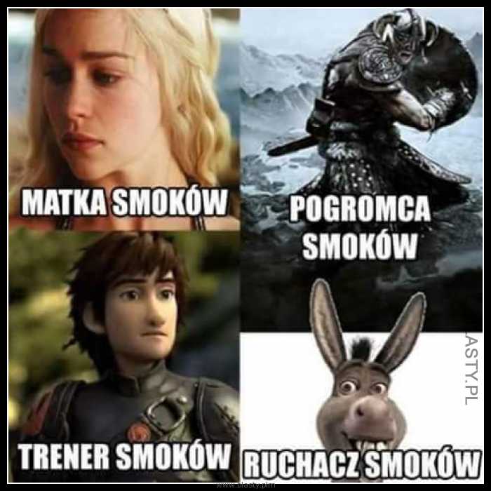 Matka smoków vs pogromca smoków vs trener smoków vs ruchacz smoków