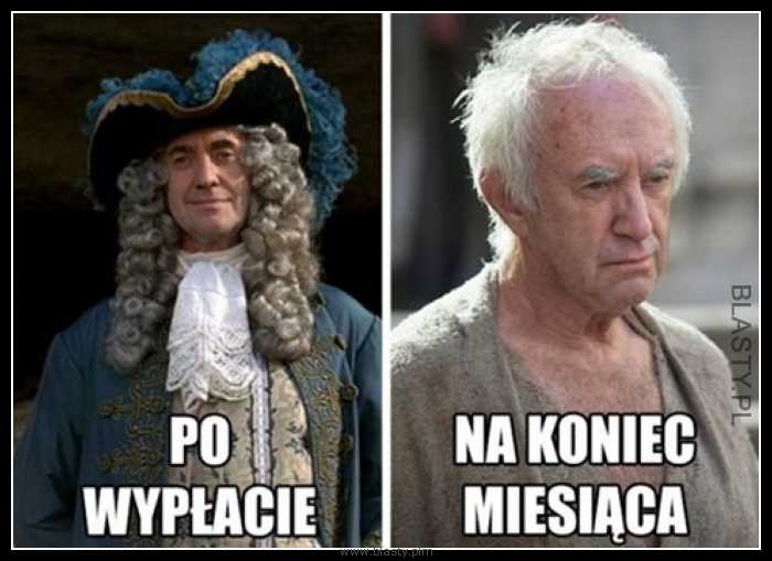 Po wypłacie vs na koniec miesiąca