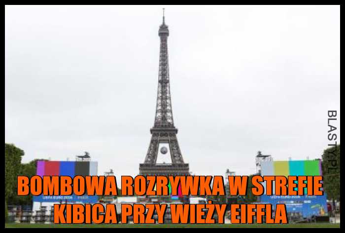 Bombowa rozrywka w strefie kibica przy wieży Eiffla