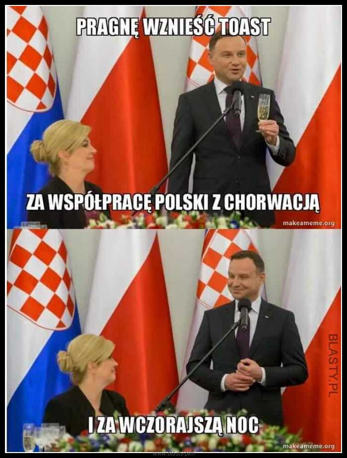 Pragnę wznieść toast za wspópracę z chorwacją