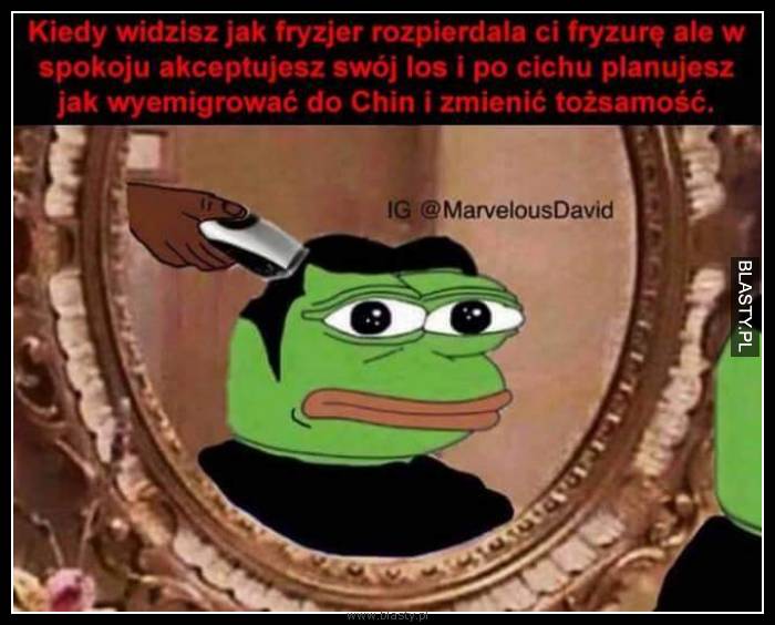 Kiedy widzisz jak fryzjer rozpier... Ci fryzurę