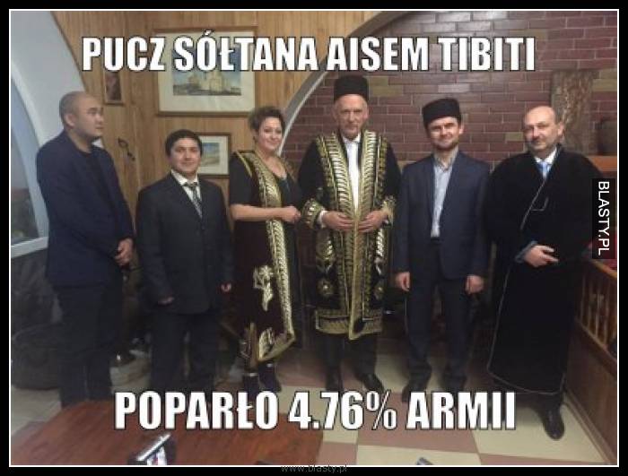 Pucz sółtana Aisem Tibiti poparło 4,76% armii