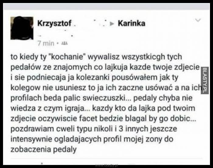 To kiedy Ty kochanie wywalisz wszystkich tych pedałów