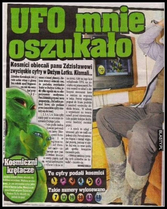 Ufo mnie oszukało