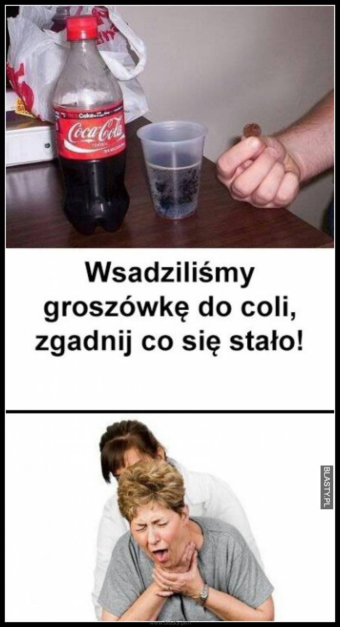 Wsadziliśmy 1 gr do coca coli zgadnij co się stało