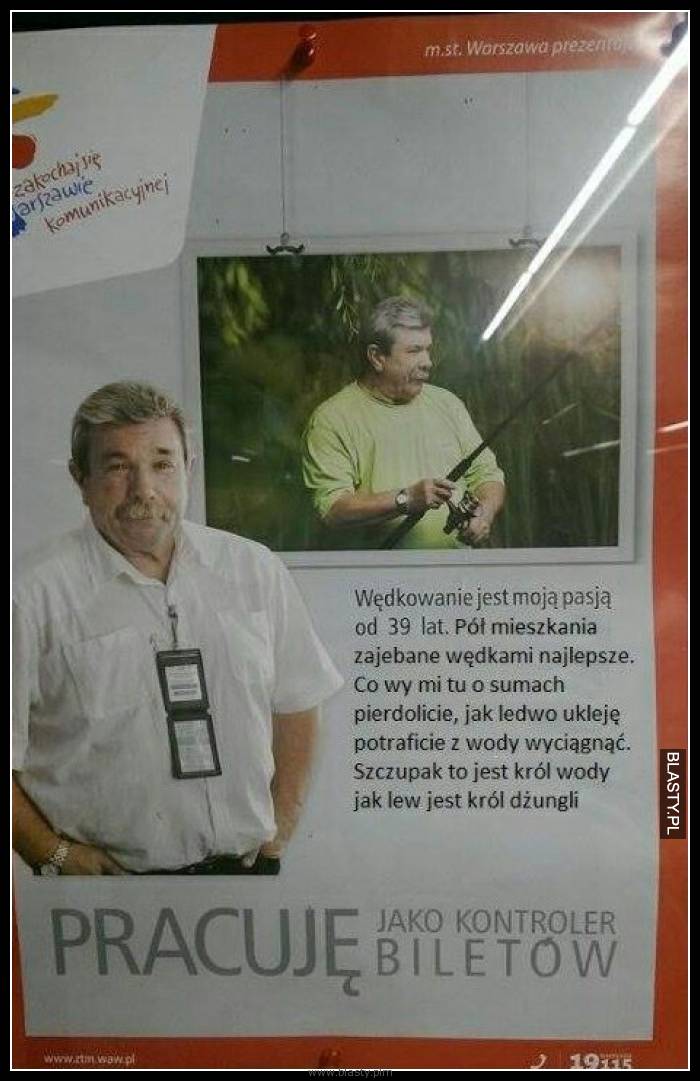 Pracuję jako kontroler biletów