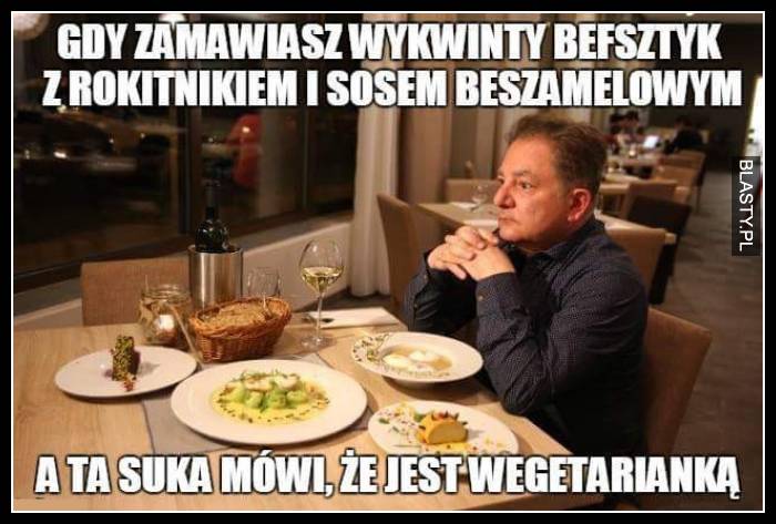 Ta suka mówi, że jest wege