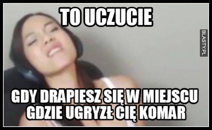 To uczucie kiedy drapiesz się w miejscu w którym ugryzł Cie komar