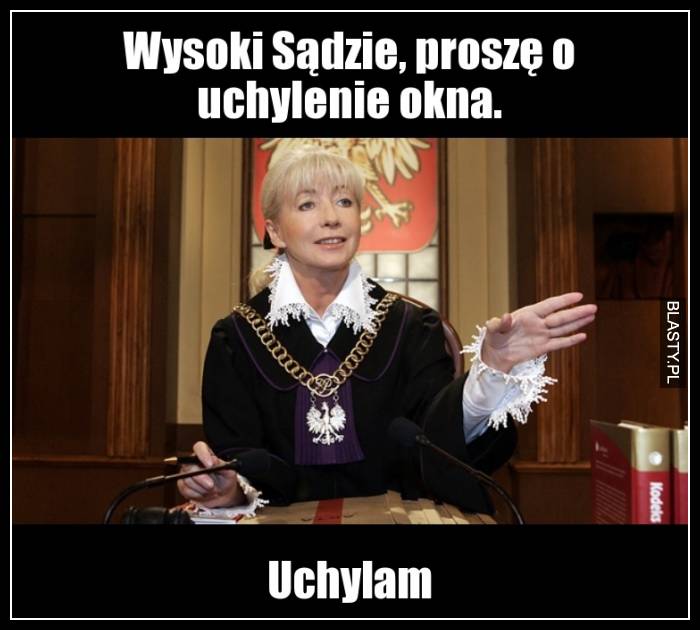 Wysoki sądzie proszę o uchylenie okna