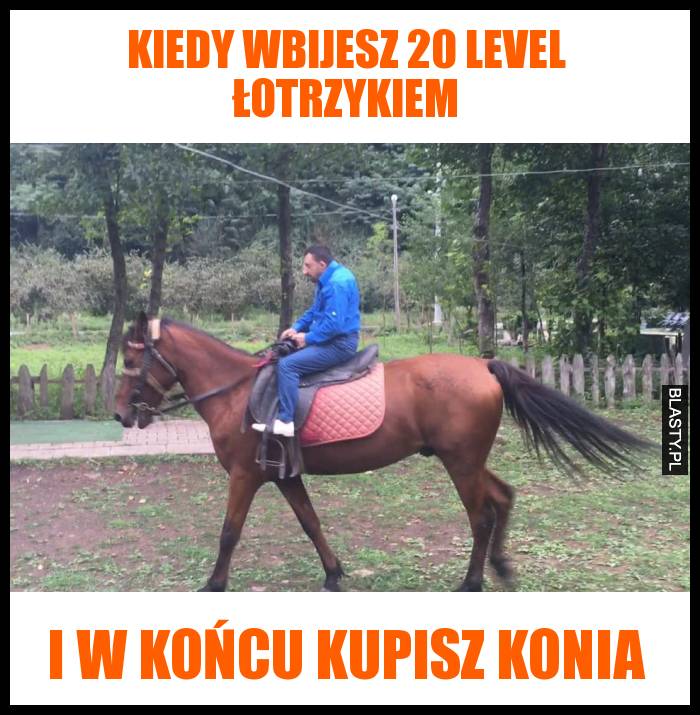 Kiedy wbijesz 20 level łotrzykiem i w końcu kupisz konia