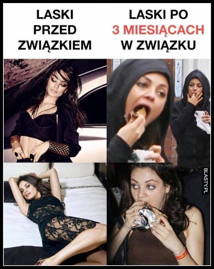 Laski przed związkiem vs laski po 3 miesiącach w związku