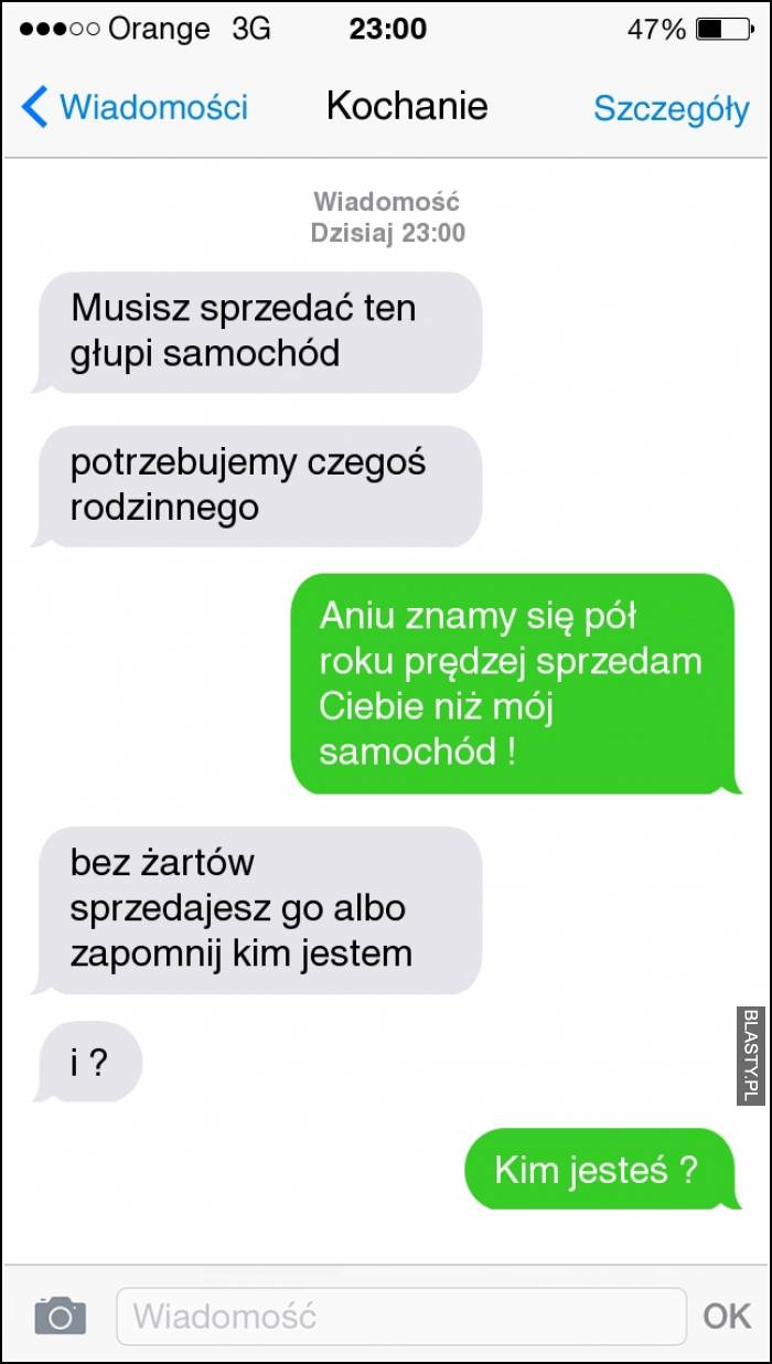 Musisz sprzedać ten głupi samochód