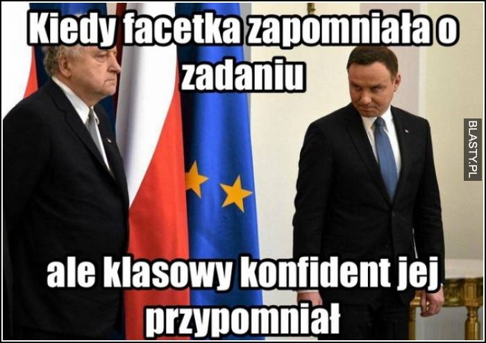 Kiedy facetka zapomniała o zadaniu