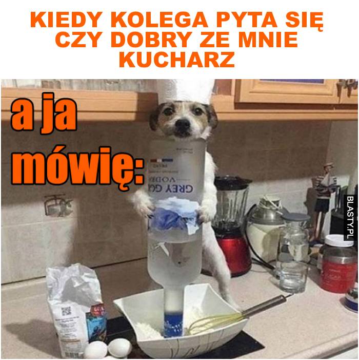 Kiedy kolega pyta się czy dobry ze mnie kucharz