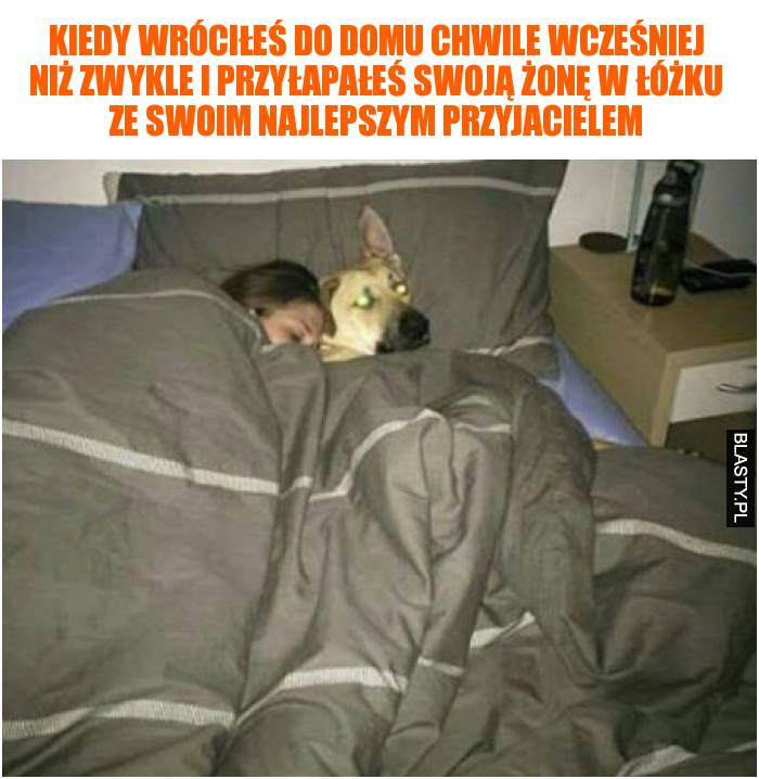 Kiedy wróciłeś do domu chwile wcześniej niż zwykle i przyłapałeś swoją żonę