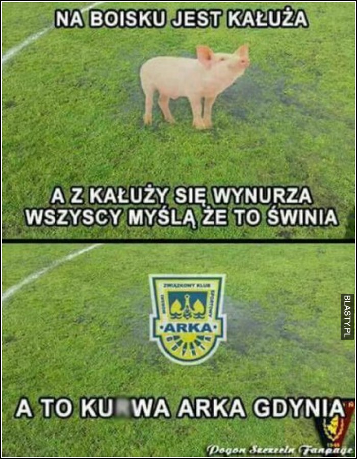 Na boisku jest kałuża