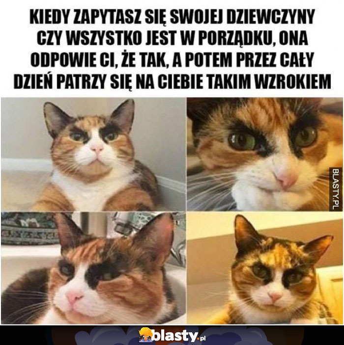 Kiedy zapytasz swojej dziewczyny czy wszystko jest w porządku