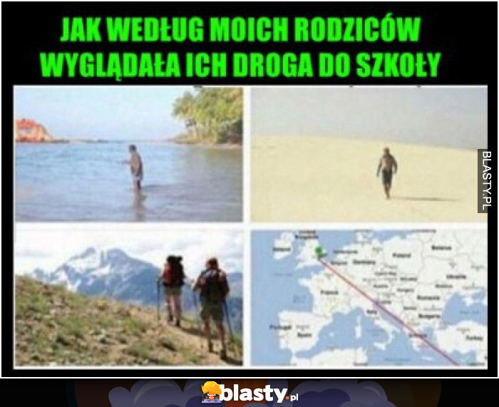 Jak według moich rodziców wyglądała ich droga do szkoły