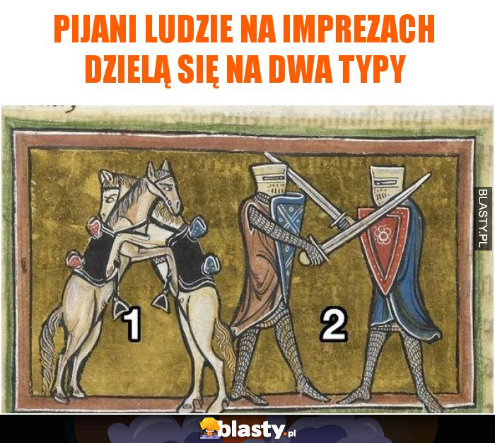 Pijani ludzie na imprezach dzielą się na dwa typy