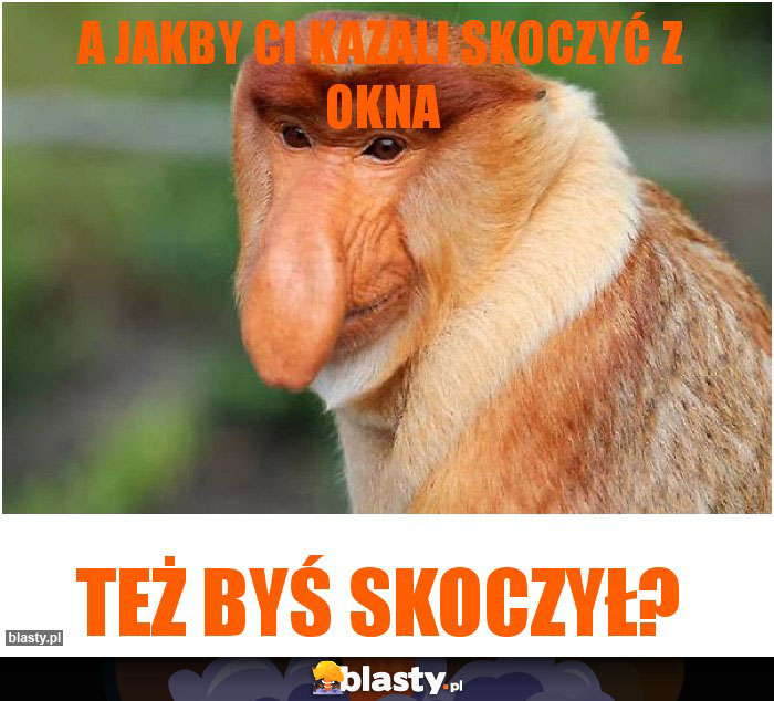 a jakby ci kazali skoczyć z okna