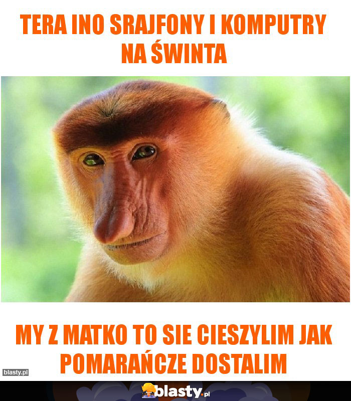 Tera ino srajfony i komputry na świnta