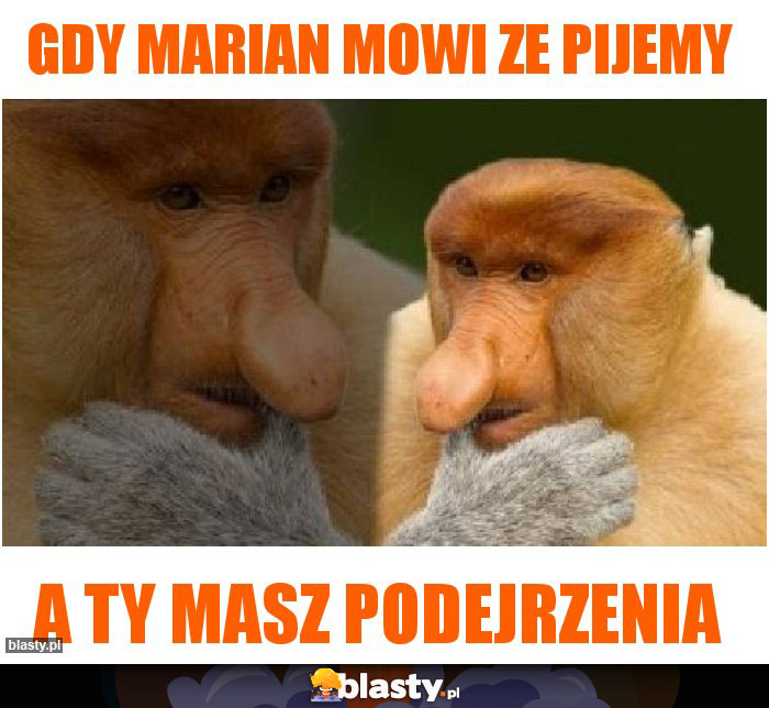 Gdy Marian mowi ze pijemy