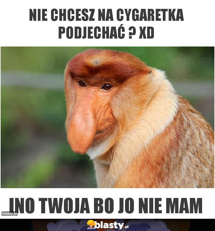 Nie chcesz na cygaretka podjechać ? Xd