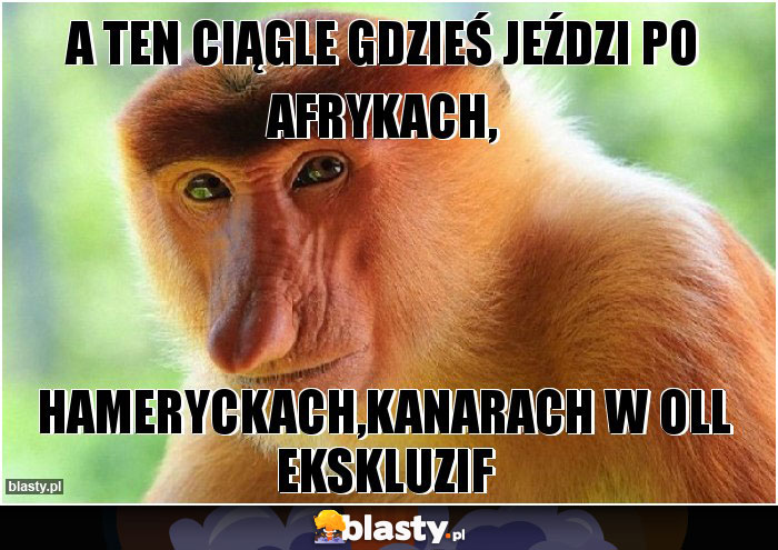 A ten ciągle gdzieś jeździ po Afrykach,