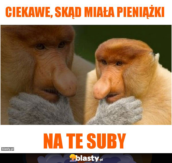 Ciekawe, skąd miała pieniążki