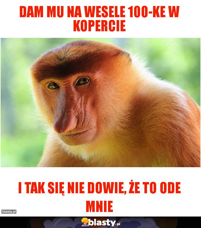 Dam mu na wesele 100-ke w kopercie