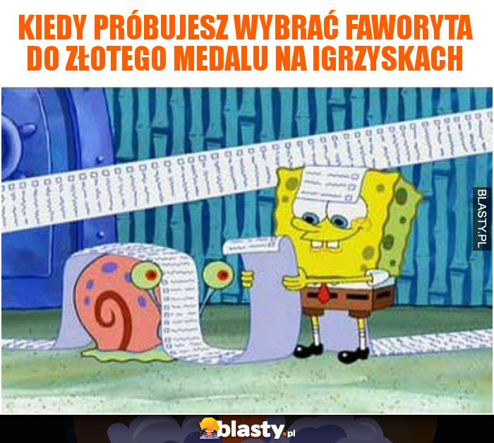 Kiedy próbujesz wybrać faworyta do złotego medalu na igrzyskach