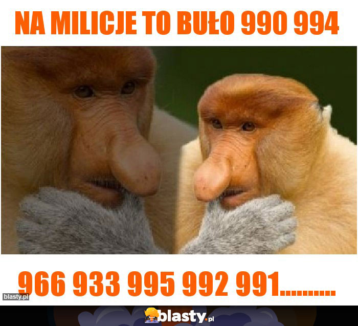 Na milicje to buło 990 994