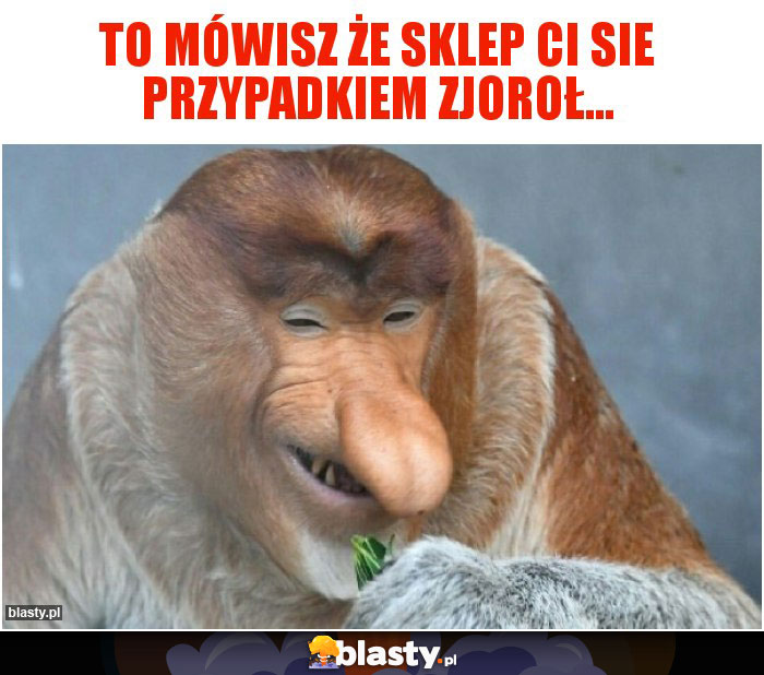 To mówisz że sklep ci sie przypadkiem zjoroł...