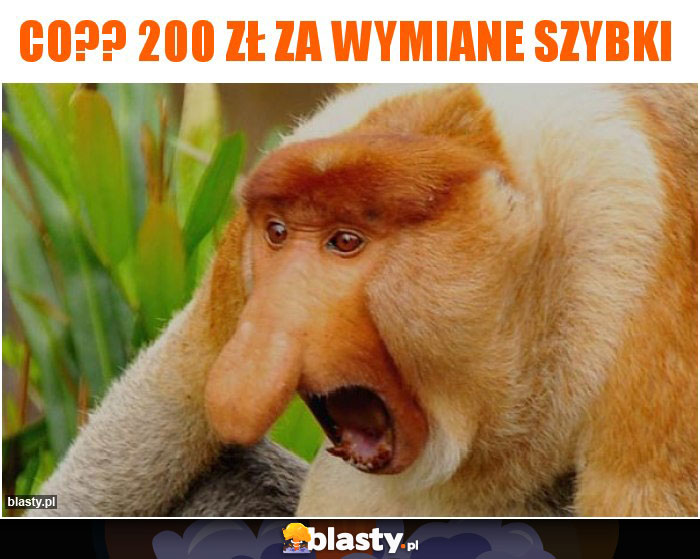 co?? 200 zł za wymiane szybki