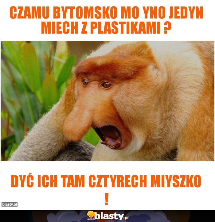 Czamu bytomsko mo yno jedyn miech z plastikami ?