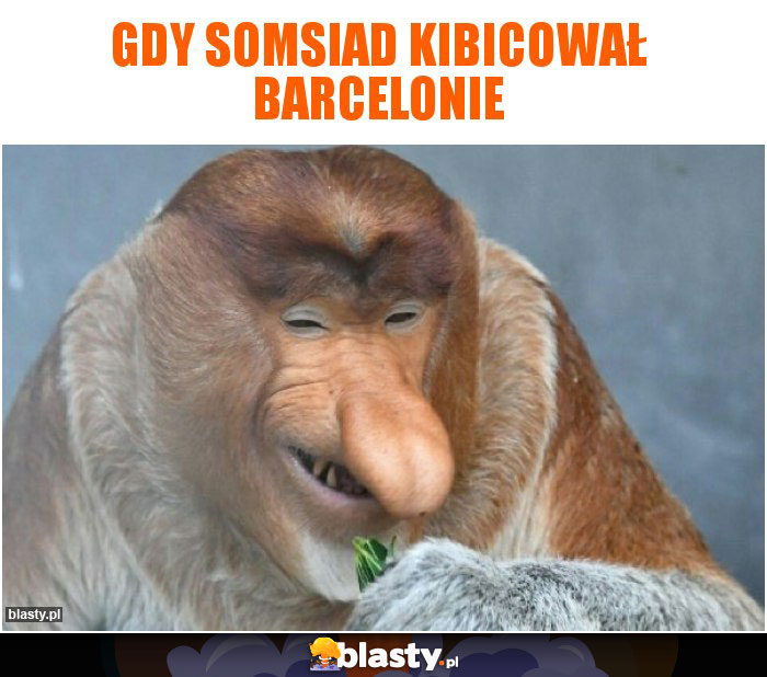 gdy somsiad kibicował barcelonie