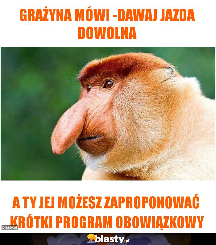 Grażyna mówi -dawaj jazda dowolna