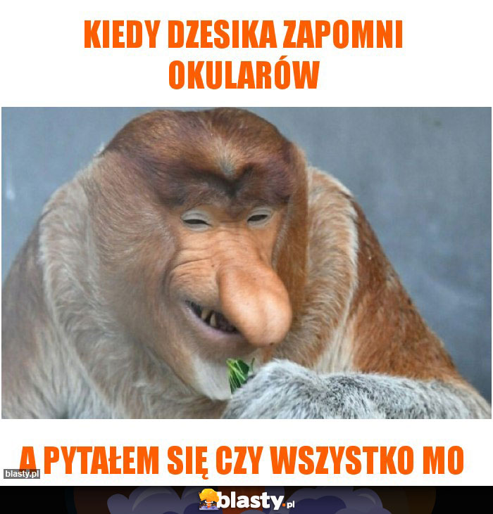 Kiedy Dzesika zapomni okularów