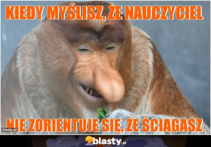 Kiedy myślisz, że nauczyciel