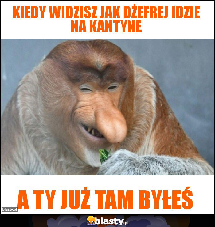 Kiedy widzisz jak dżefrej idzie na kantyne