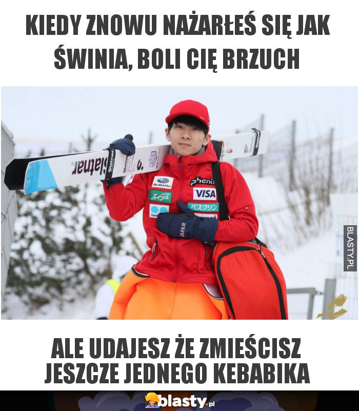 Kiedy znowu nażarłeś się jak świnia, boli cię brzuch