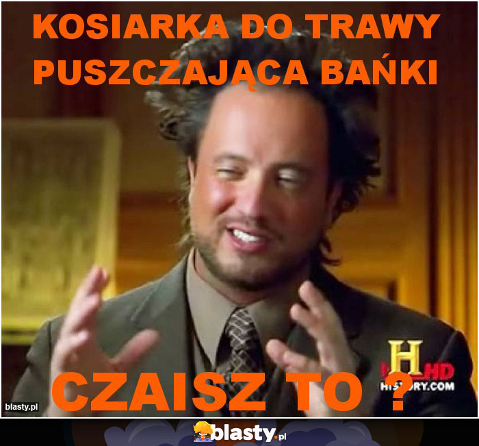 Kosiarka do trawy puszczająca bańki