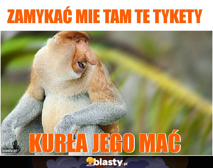 Zamykać mie tam te tykety