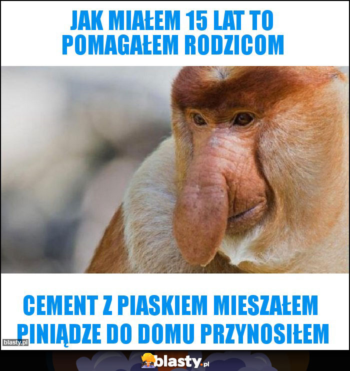 Jak miałem 15 lat to pomagałem Rodzicom