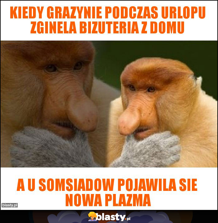 Kiedy grazynie podczas urlopu zginela bizuteria z domu